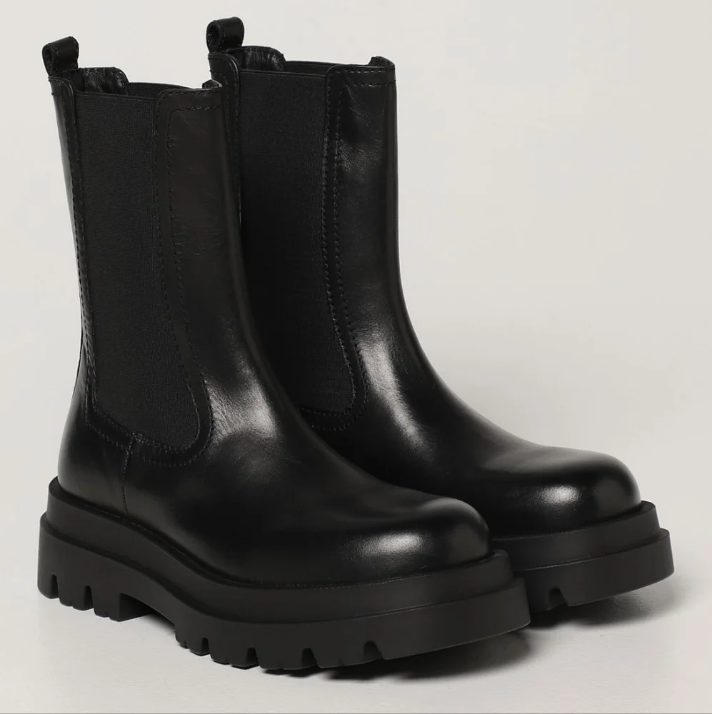 🇮🇹 NEW Twinset Platform Anfibio Chelsea Boots 38.5 7.5 - Picture 2 of 6